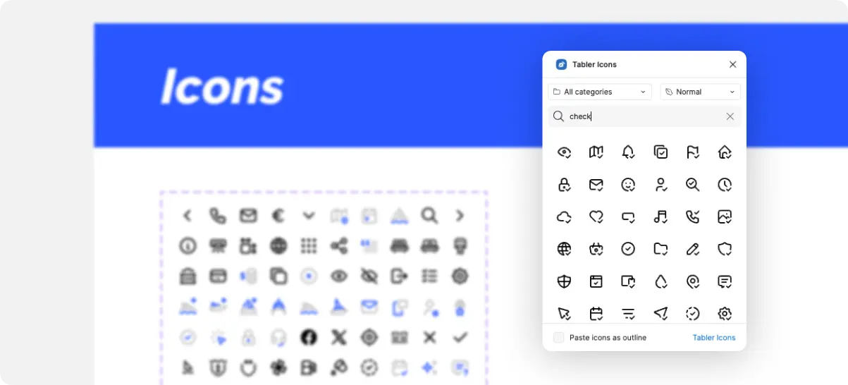 Tabler Icons plugin